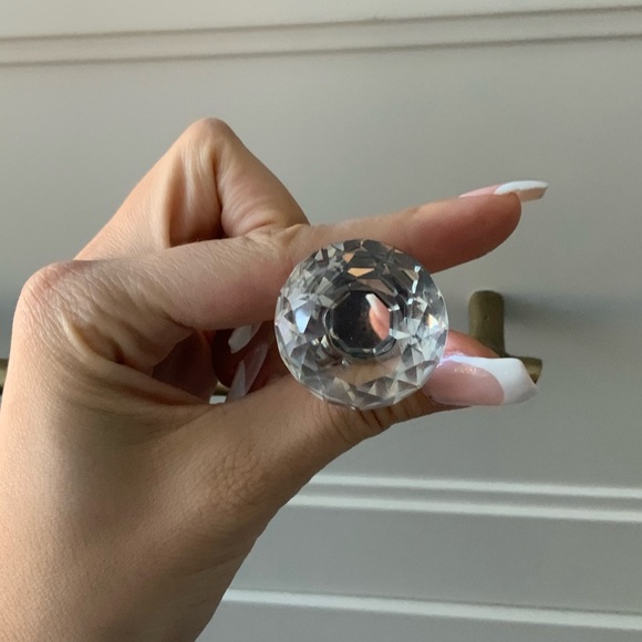 Crystal Diamond Shaped Silver Drawer Dresser Knobs Pulls Handles Set Bundle NEW - Picture 13 of 14